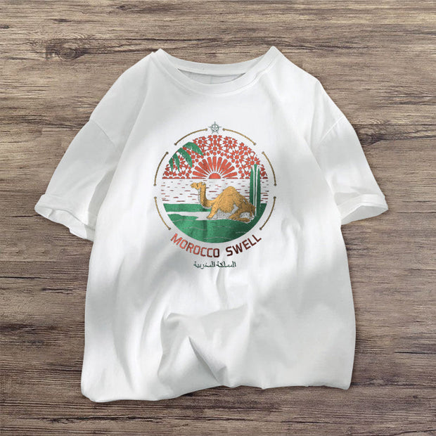 Street style printed short-sleeved T-shirt