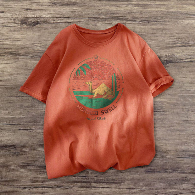 Street style printed short-sleeved T-shirt