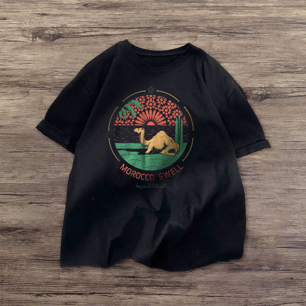 Street style printed short-sleeved T-shirt