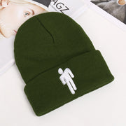 Fashion billie embroidery villain knit hat for men and women