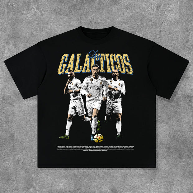 Football Team Print Short Sleeve T-Shirt