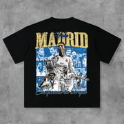 Football Team Print Short Sleeve T-Shirt