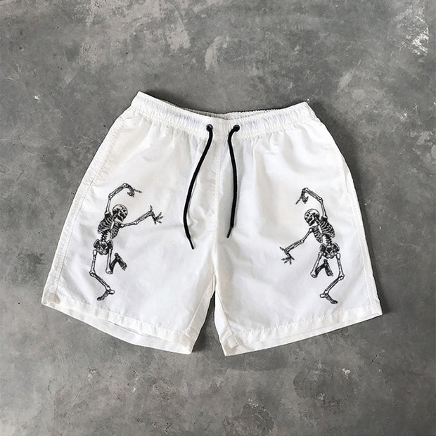 Skull Print 5 Inseam Shorts