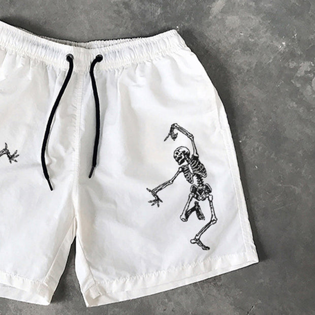 Skull Print 5 Inseam Shorts