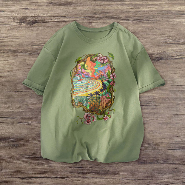 Retro street short-sleeved loose T-shirt