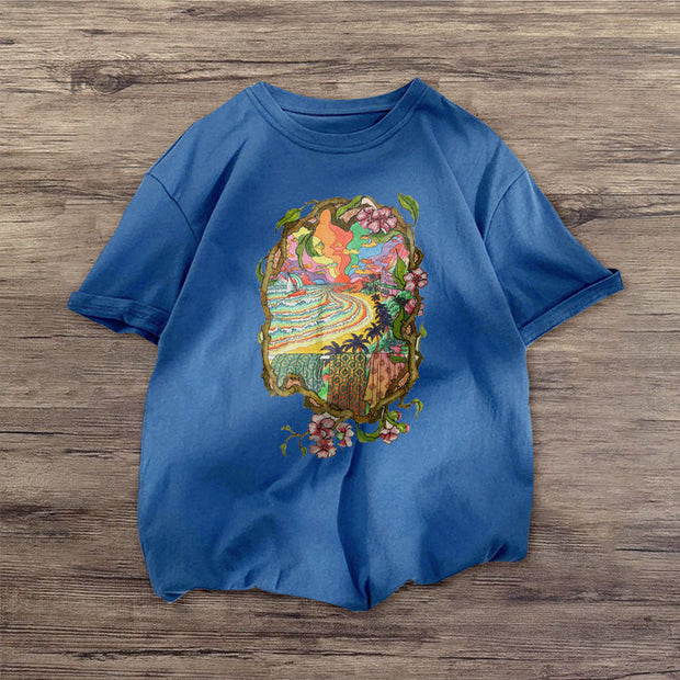 Retro street short-sleeved loose T-shirt