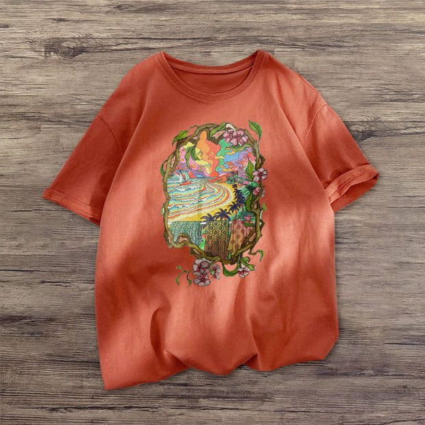 Retro street short-sleeved loose T-shirt