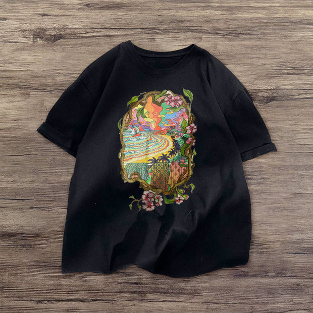 Retro street short-sleeved loose T-shirt