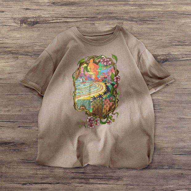 Retro street short-sleeved loose T-shirt