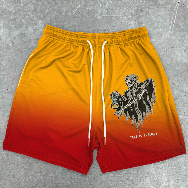 Gradient statement retro street shorts