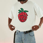 Fruit personality printed round neck short-sleeved T-shirt