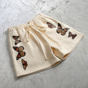 Retro Street Fashion Butterfly Pattern Casual Shorts
