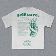 Rapper Self Care Print Short Sleeve T-Shirt