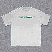 Rapper Self Care Print Short Sleeve T-Shirt