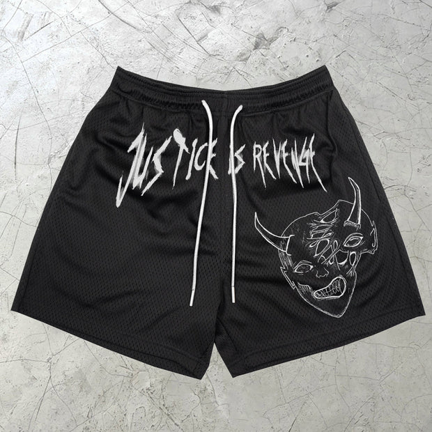 Retro Street Loose Mesh Shorts