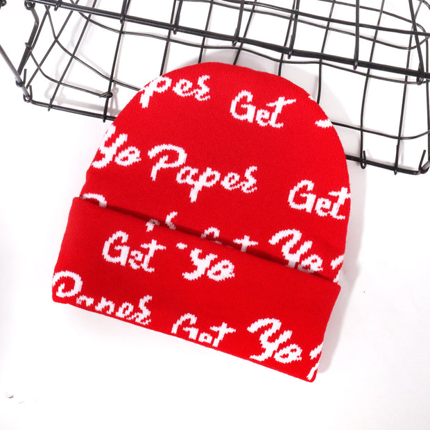 Get letter cuff knitted hat