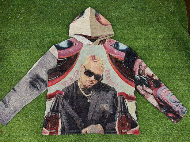 Vintage Character Print Tapestry Hoodie