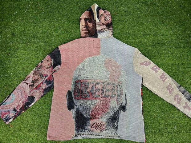 Vintage Character Print Tapestry Hoodie