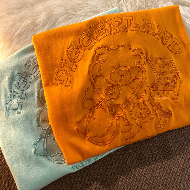 Personalized street bear print T-shirt