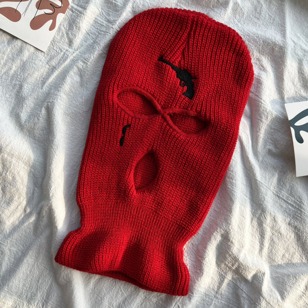 Funny CS Embroidered Knit Hat Headgear