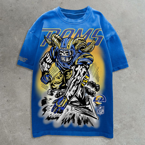 Rams football print cotton T-shirt