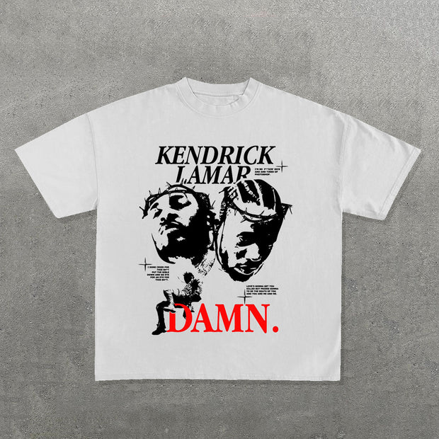 Casual Damn Print Short Sleeve T-Shirt
