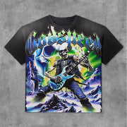 Rock Guitarist Print Short Sleeve T-Shirt