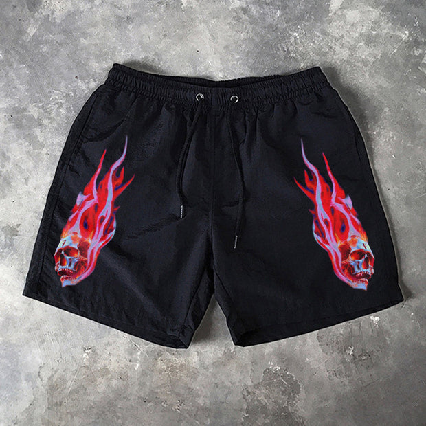 Skull Print 5 Inseam Shorts