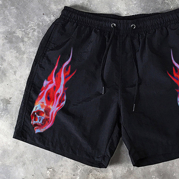 Skull Print 5 Inseam Shorts