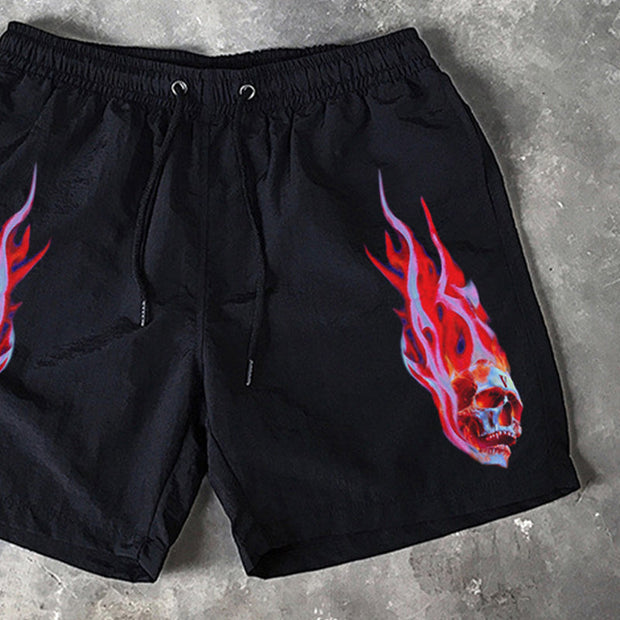 Skull Print 5 Inseam Shorts