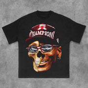 Street Style No. 23 Player Print Short Sleeve T-Shirt