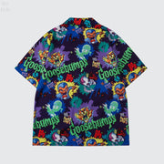 Vintage Beach Graffiti Shirt Shorts Set