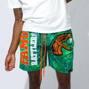 Varsity printed mesh shorts