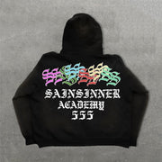 Sainsinner Academy Print Long Sleeve Hoodies