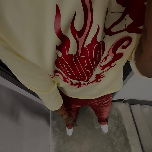 Angel Cupid Print Heavy T-Shirt