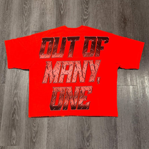 Out Of Many One Print Short Sleeve T-Shirt