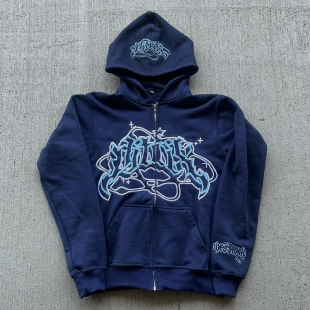 stellar zip-up hoodie