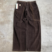 Men's solid color corduroy casual trousers