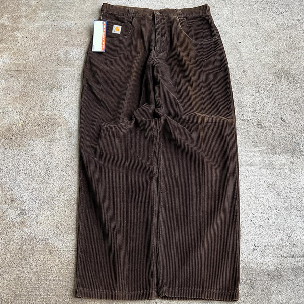 Men's solid color corduroy casual trousers