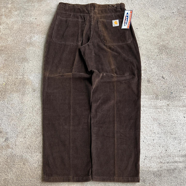 Men's solid color corduroy casual trousers