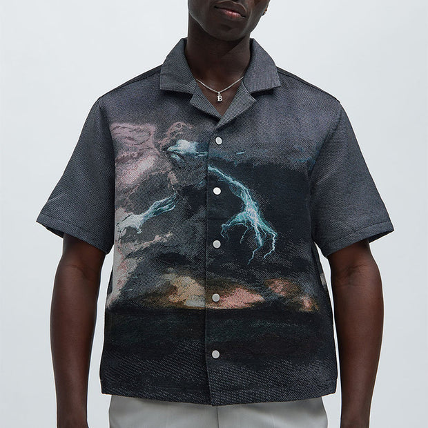 Storm Tapestry Lapel Shirt Jacket