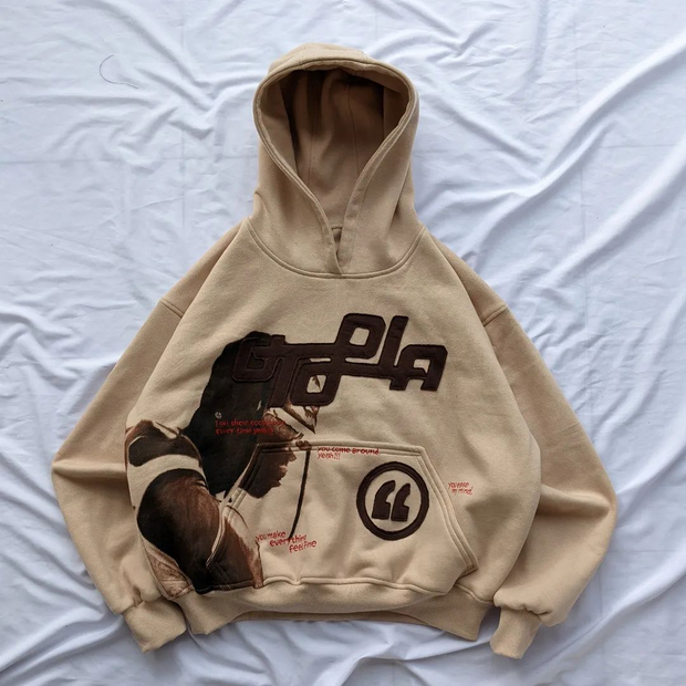 Vintage Long Sleeve Oversized Hoodie