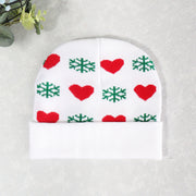 Jacquard Snowflake Heart Christmas Warm Beanie