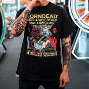 Street style casual round neck short sleeve T-shirt