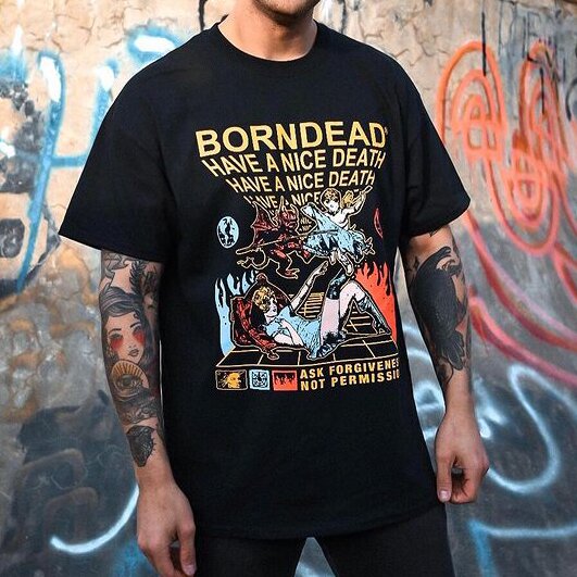 Street style casual round neck short sleeve T-shirt