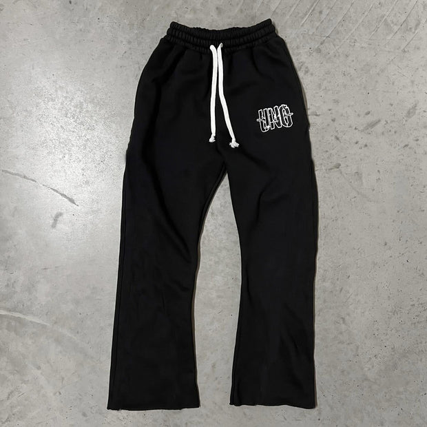 Multi-zip casual sports pants