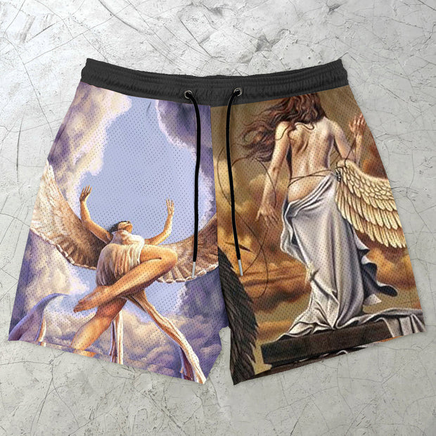 Vintage Print Casual Fashion Shorts