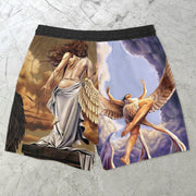 Vintage Print Casual Fashion Shorts