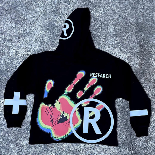Palm Multi-Element Print Long Sleeve Hoodies