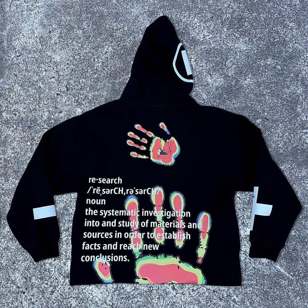 Palm Multi-Element Print Long Sleeve Hoodies